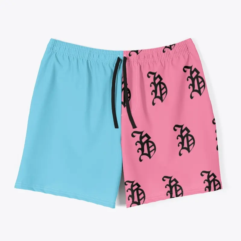 Summer Swim Shorts (Pink-Blue)