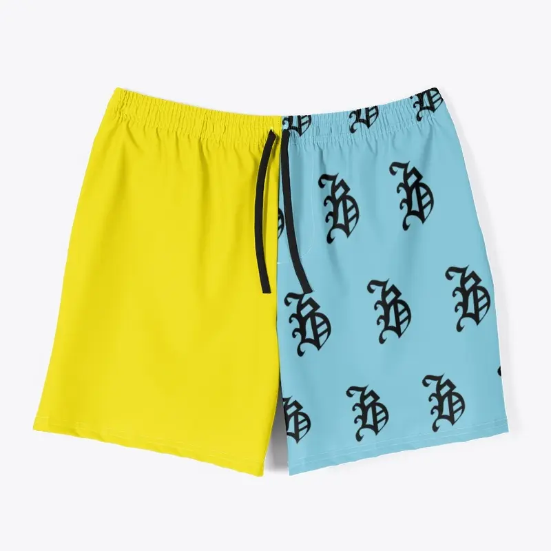 Summer Swim Shorts (Yellow-Blue)